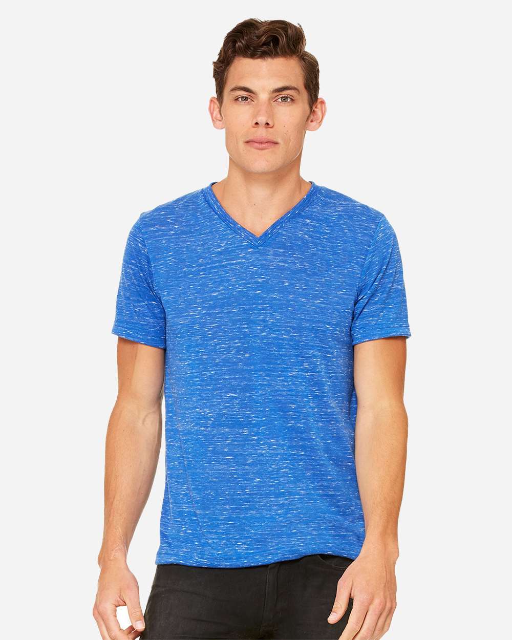 BELLA + CANVAS-3655-Textured Jersey V-Neck Tee - Image 59