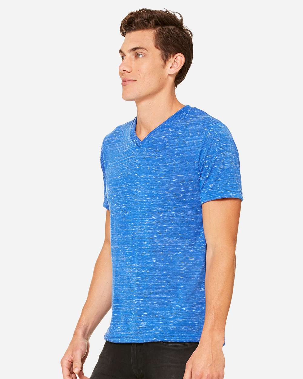 BELLA + CANVAS-3655-Textured Jersey V-Neck Tee - Image 60