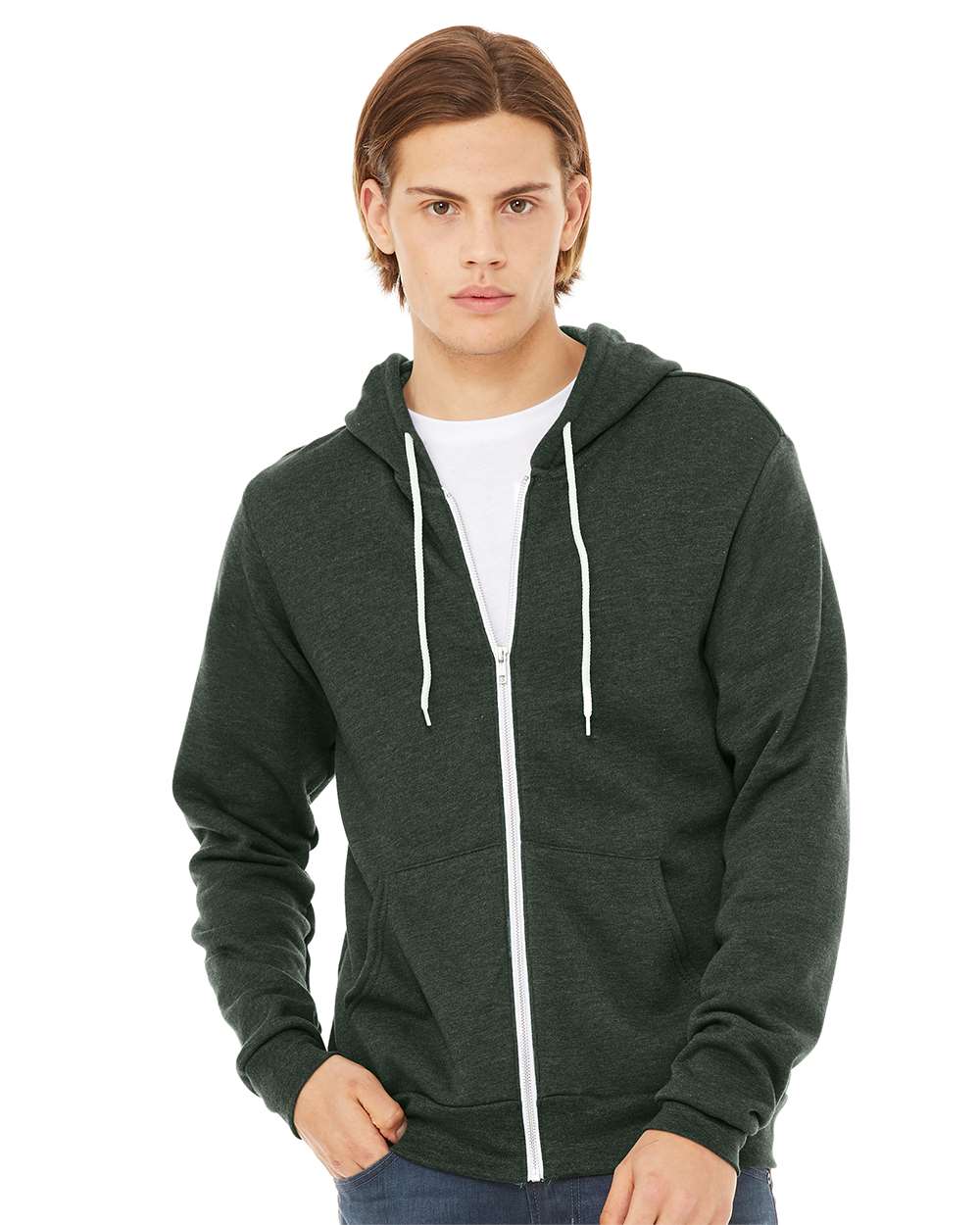 BELLA + CANVAS-3739-Sponge Fleece Full-Zip Hoodie - Image 100