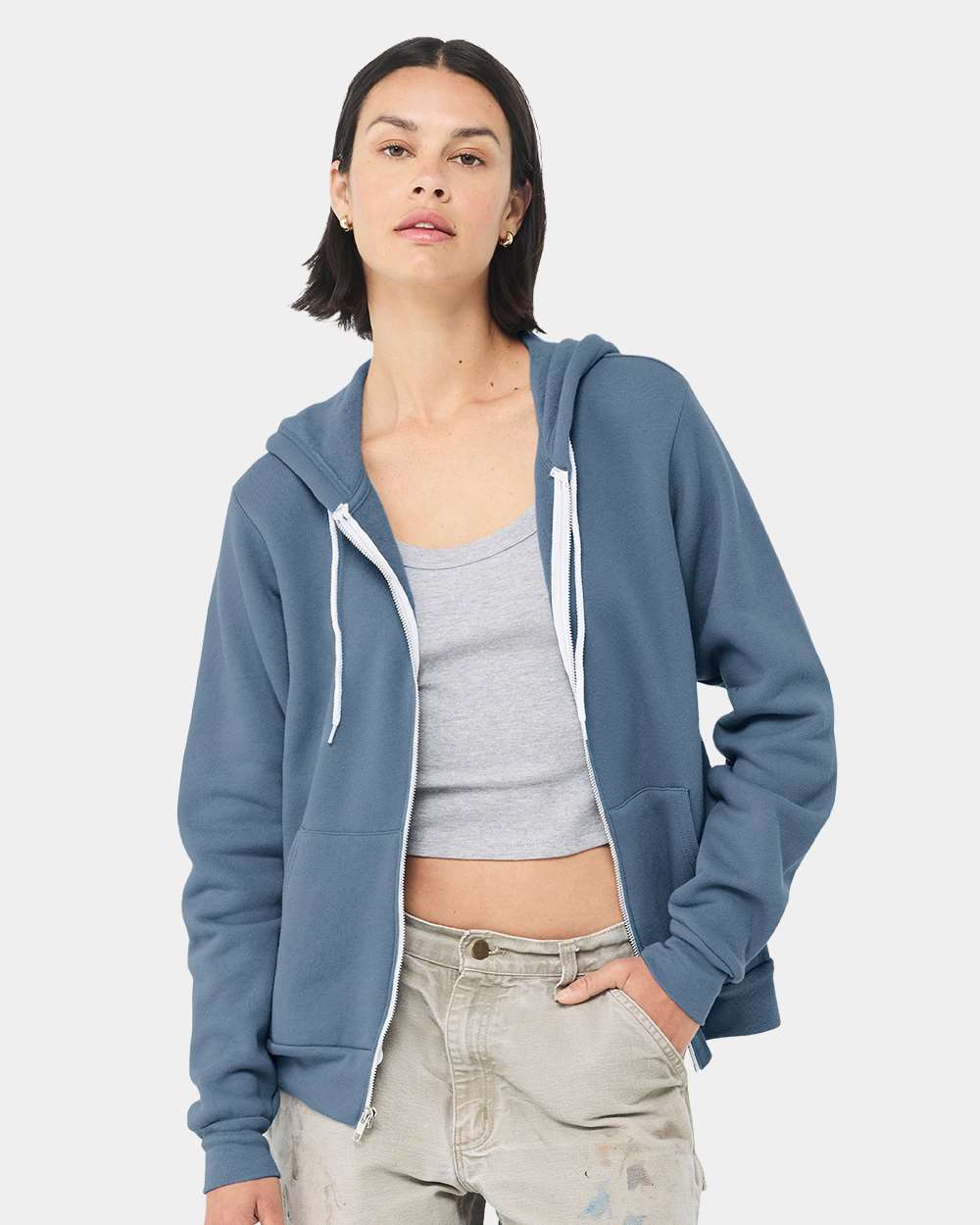 BELLA + CANVAS-3739-Sponge Fleece Full-Zip Hoodie - Image 198