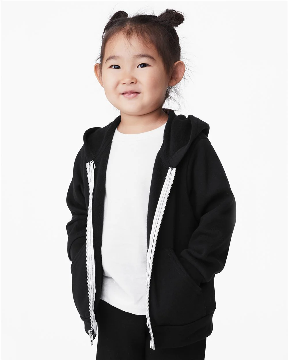 BELLA + CANVAS-3739T-Toddler Sponge Fleece Full-Zip Hoodie - Image 4