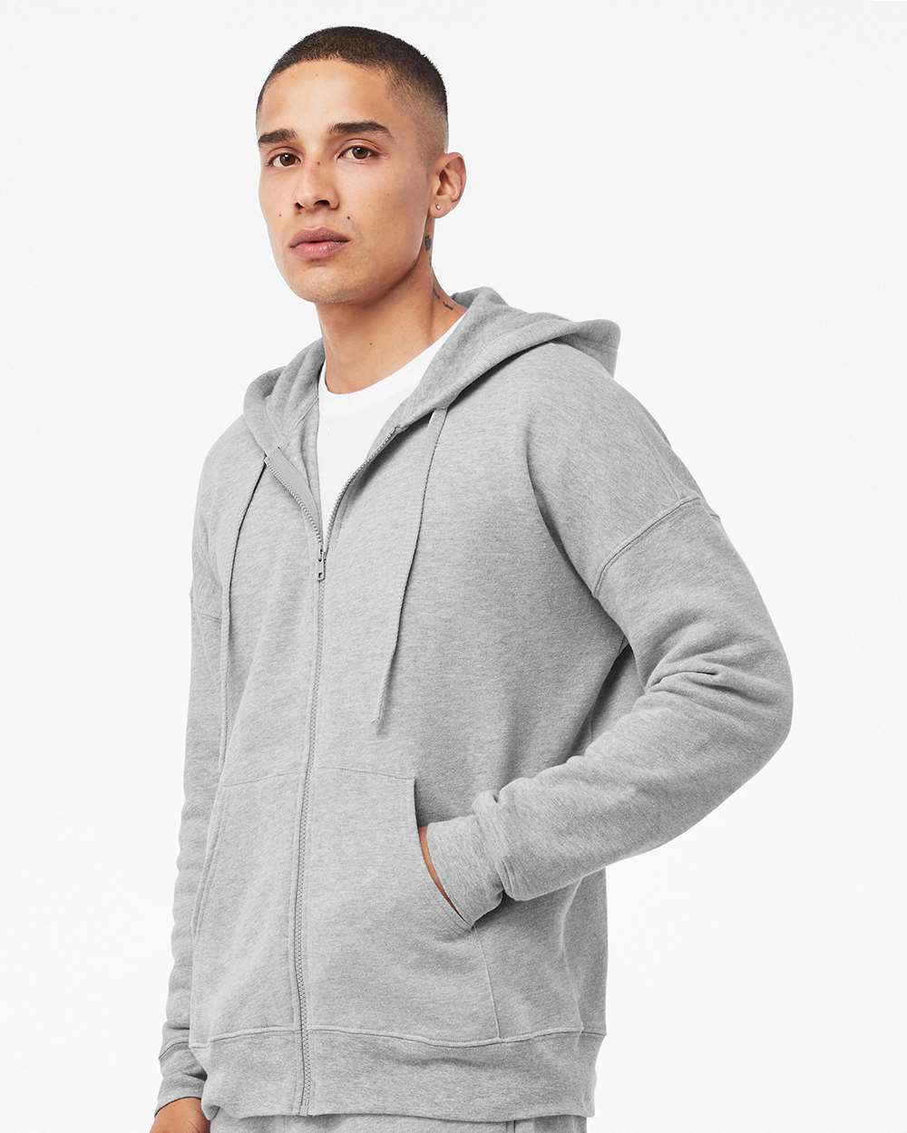 BELLA + CANVAS-3759-Sponge Fleece DTM Full-Zip Hoodie - Image 5