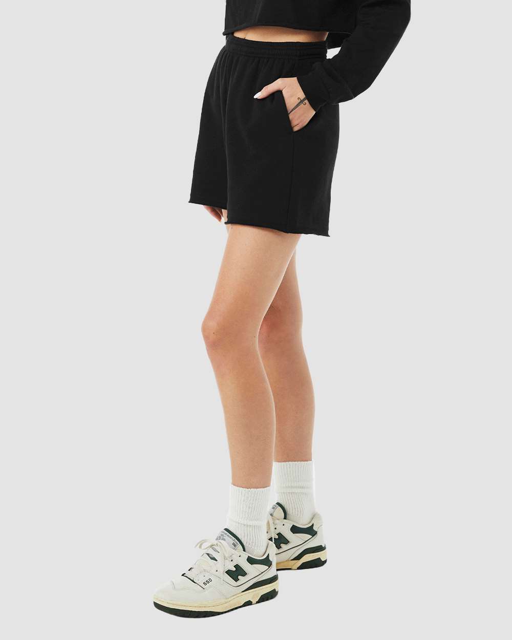 BELLA + CANVAS-3787-Women's Cutoff Fleece Shorts - Image 12