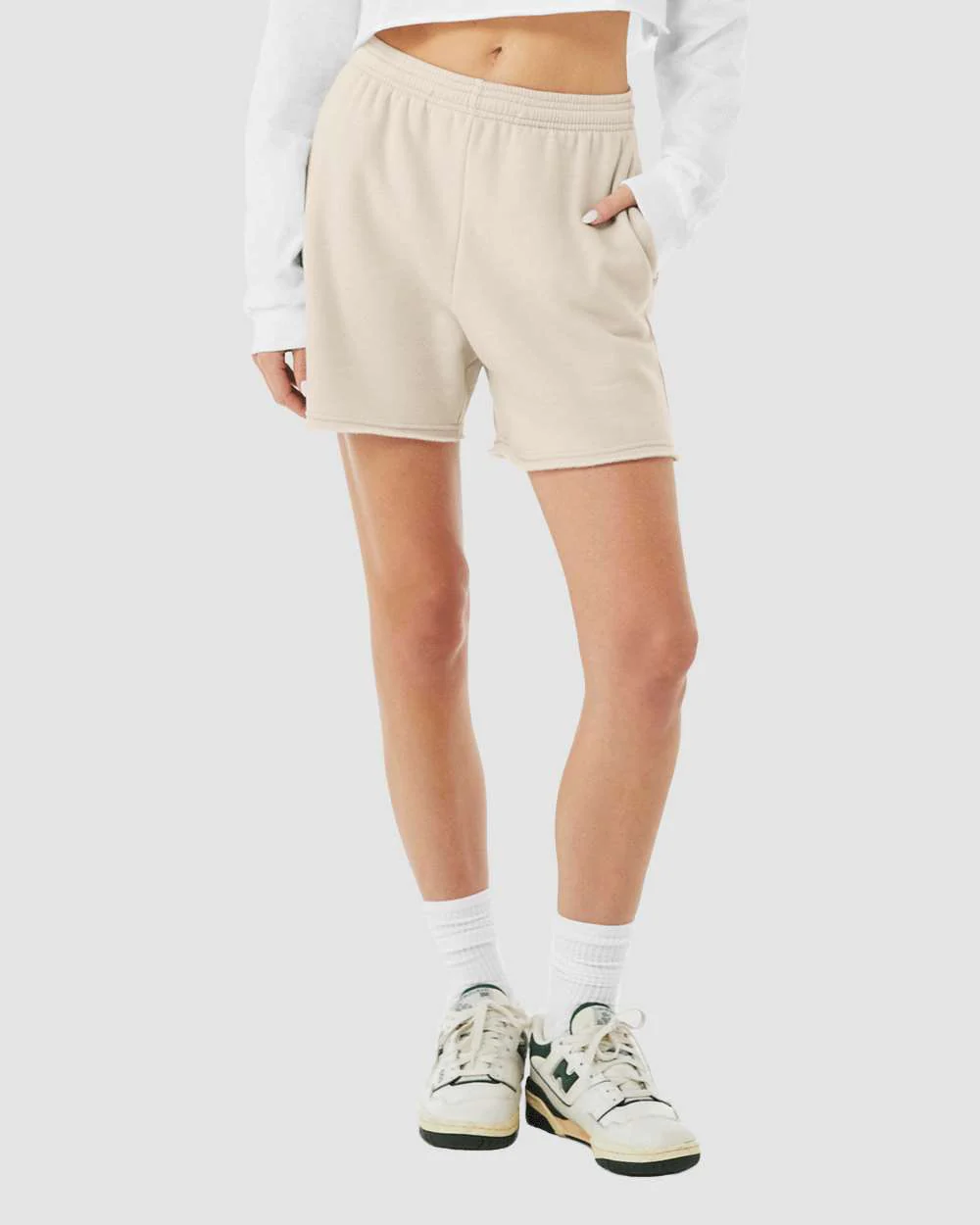 BELLA + CANVAS-3787-Women's Cutoff Fleece Shorts - Image 17