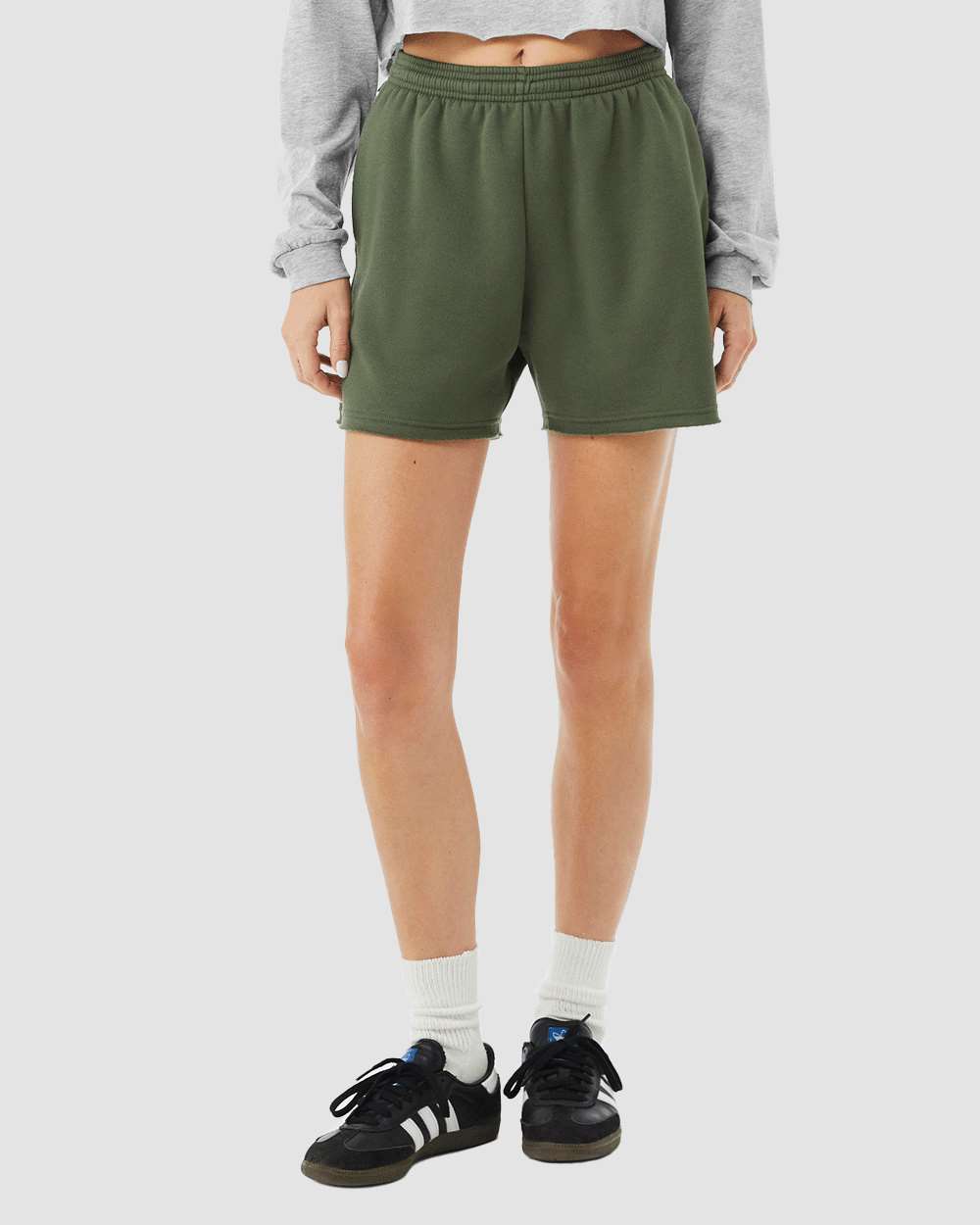 BELLA + CANVAS-3787-Women's Cutoff Fleece Shorts - Image 29