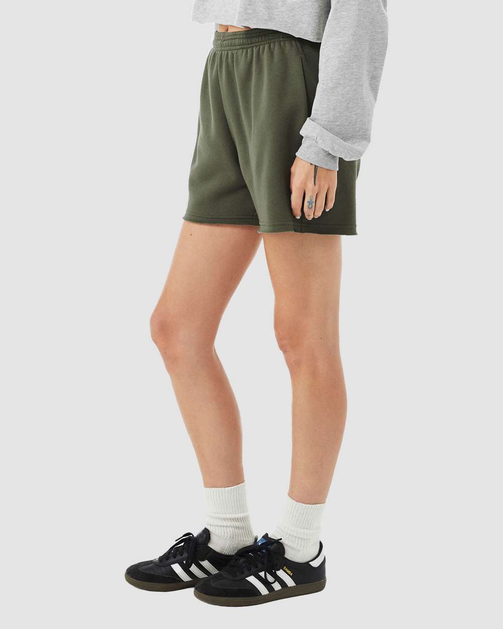 BELLA + CANVAS-3787-Women's Cutoff Fleece Shorts - Image 30