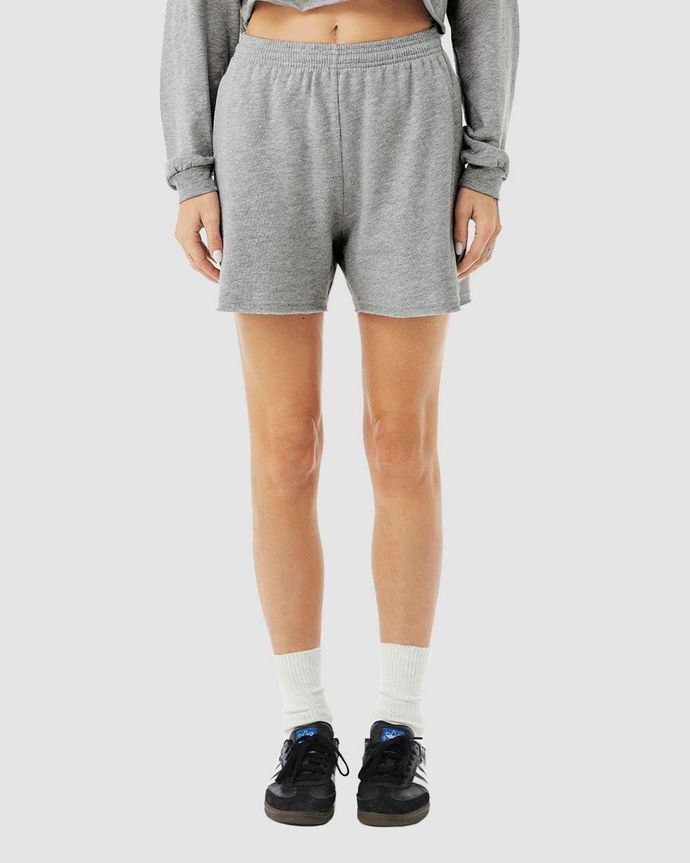 BELLA + CANVAS-3787-Women's Cutoff Fleece Shorts - Image 4
