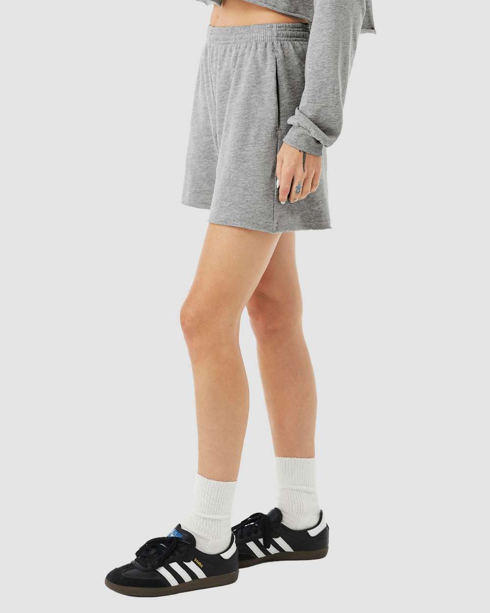 BELLA + CANVAS-3787-Women's Cutoff Fleece Shorts - Image 5