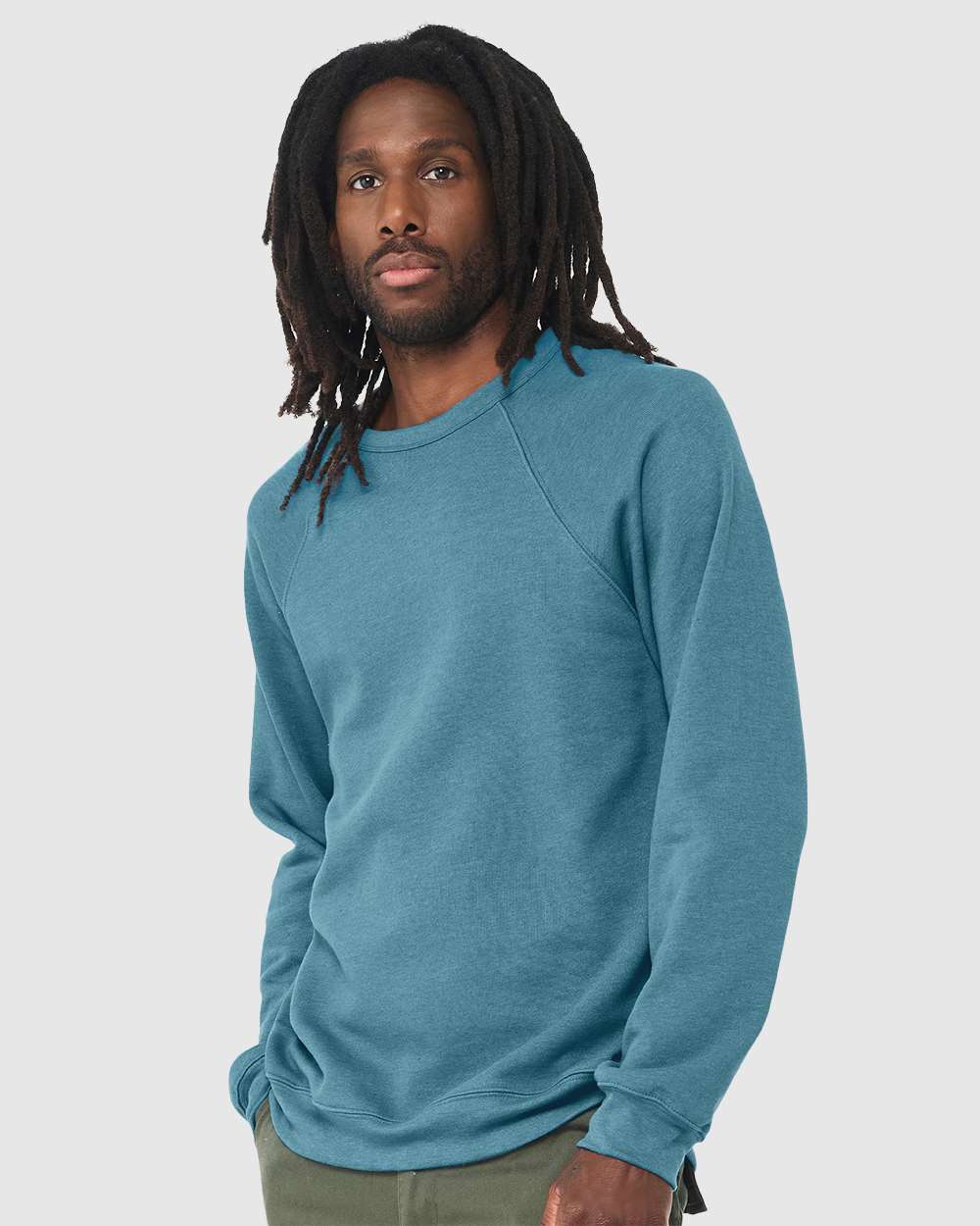 BELLA + CANVAS-3901-Sponge Fleece Raglan Crewneck Sweatshirt - Image 120