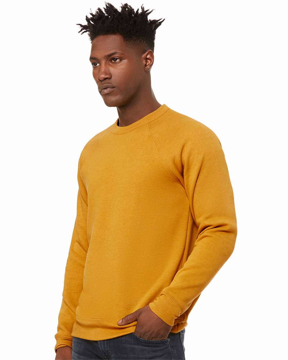 BELLA + CANVAS-3901-Sponge Fleece Raglan Crewneck Sweatshirt - Image 135