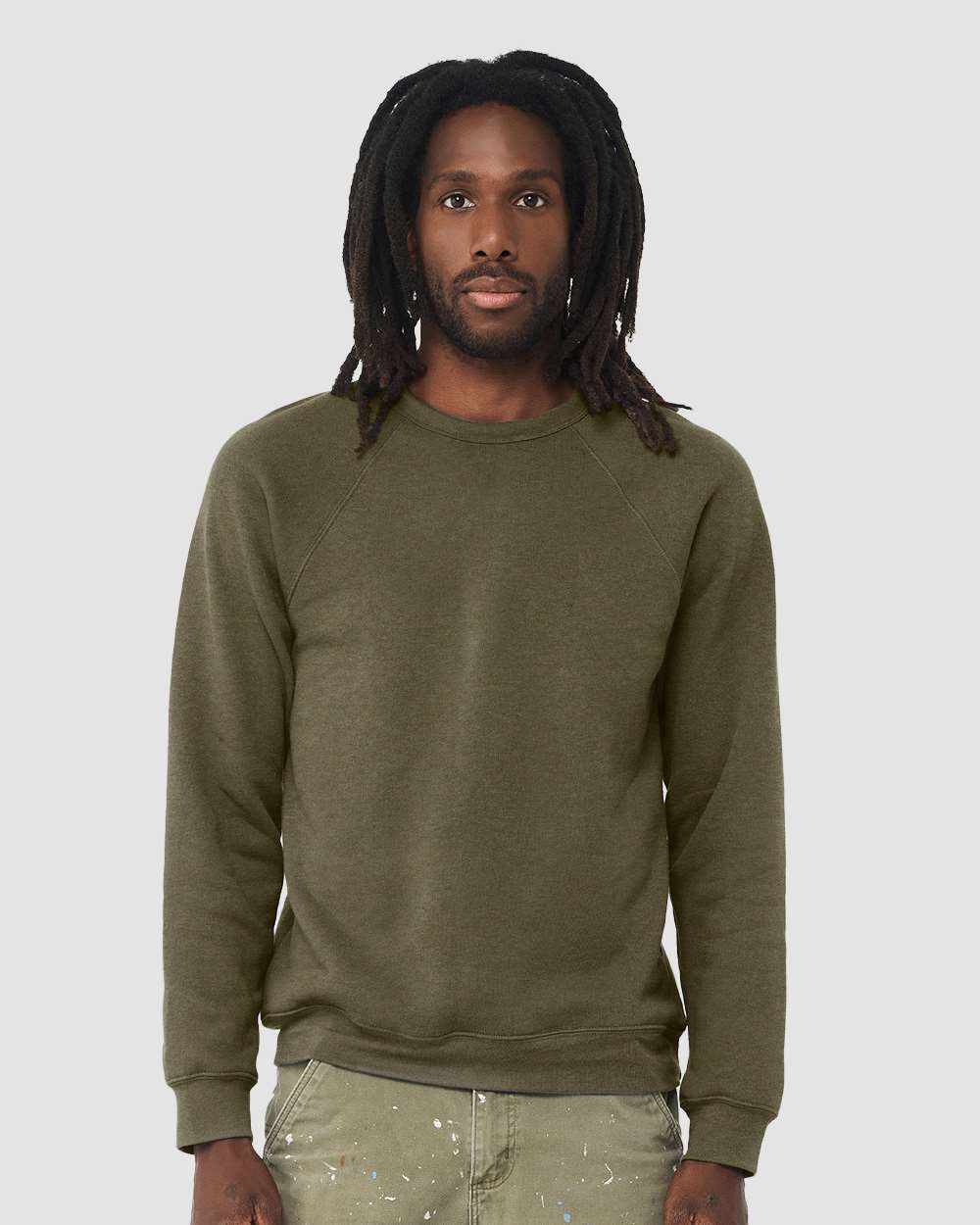 BELLA + CANVAS-3901-Sponge Fleece Raglan Crewneck Sweatshirt - Image 146