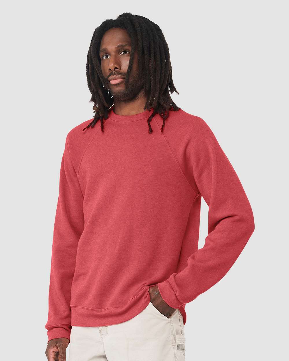 BELLA + CANVAS-3901-Sponge Fleece Raglan Crewneck Sweatshirt - Image 153