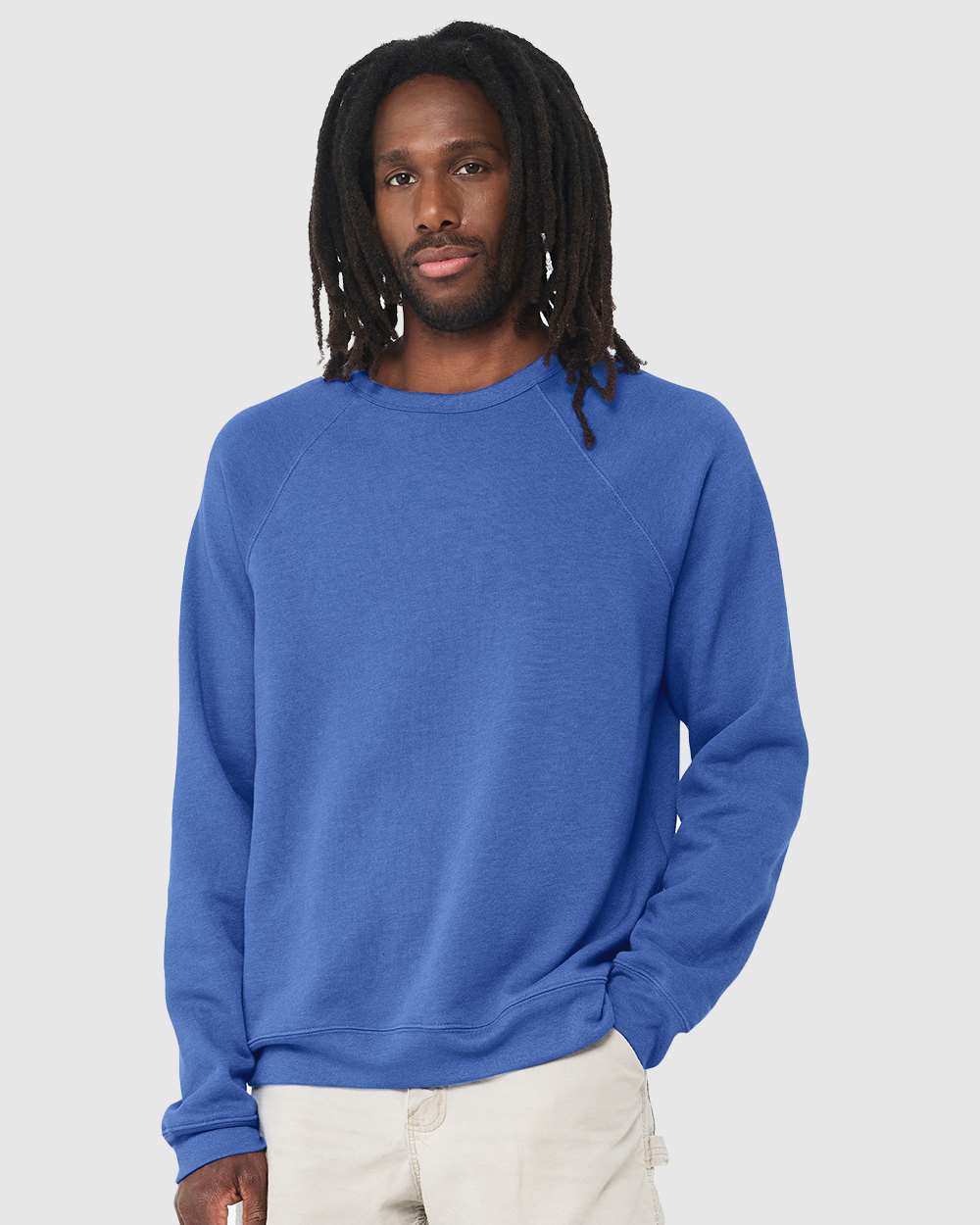 BELLA + CANVAS-3901-Sponge Fleece Raglan Crewneck Sweatshirt - Image 158