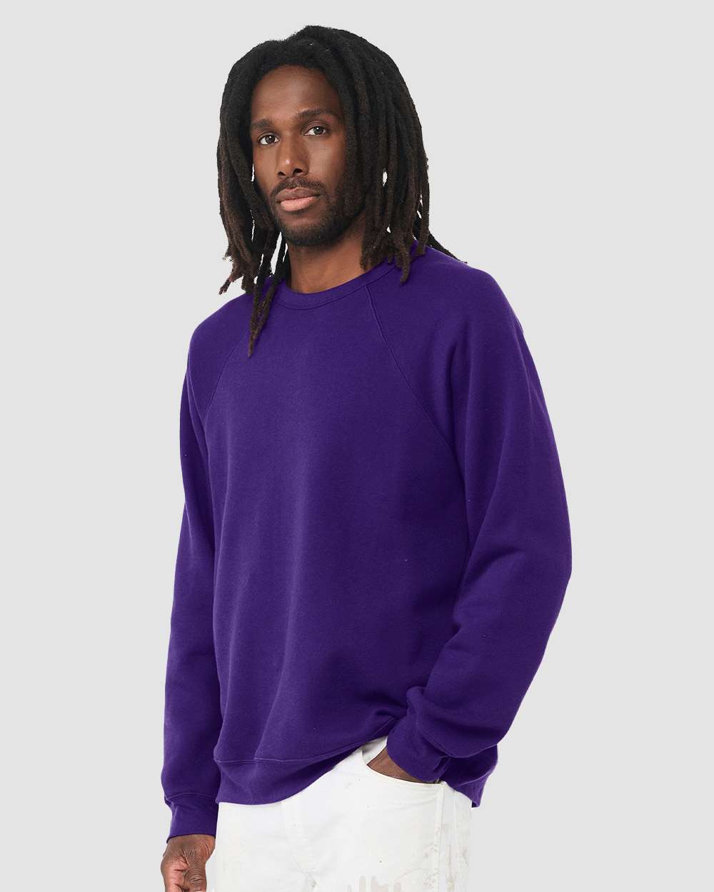 BELLA + CANVAS-3901-Sponge Fleece Raglan Crewneck Sweatshirt - Image 222