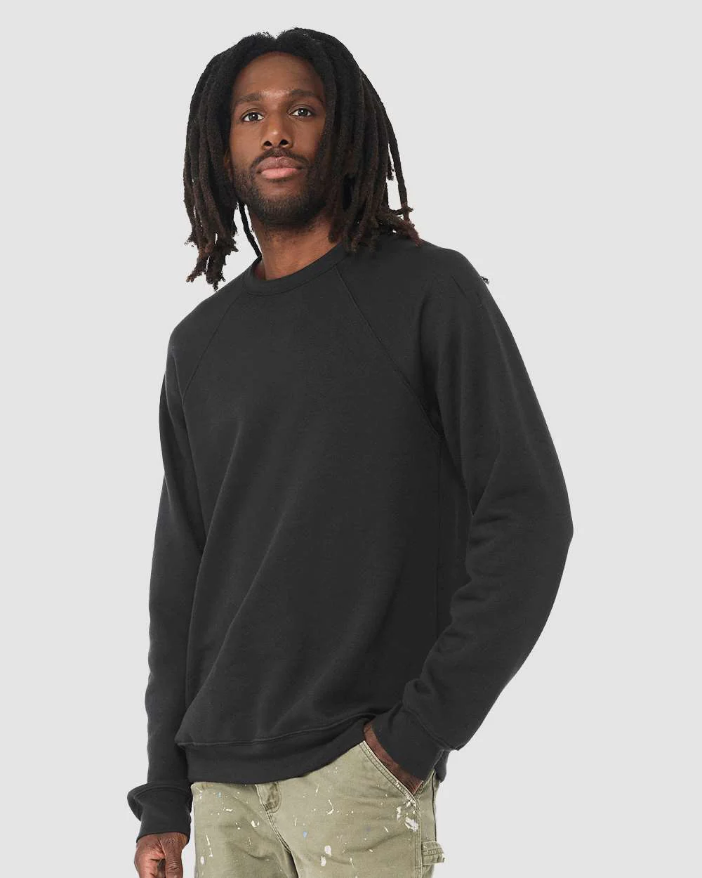 BELLA + CANVAS-3901-Sponge Fleece Raglan Crewneck Sweatshirt - Image 234