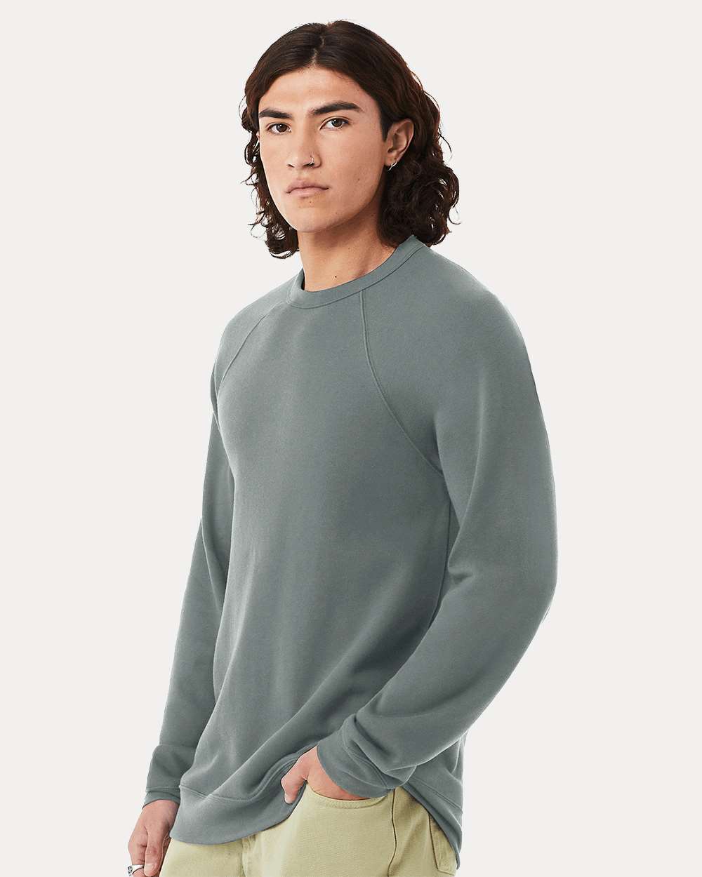 BELLA + CANVAS-3901-Sponge Fleece Raglan Crewneck Sweatshirt - Image 39