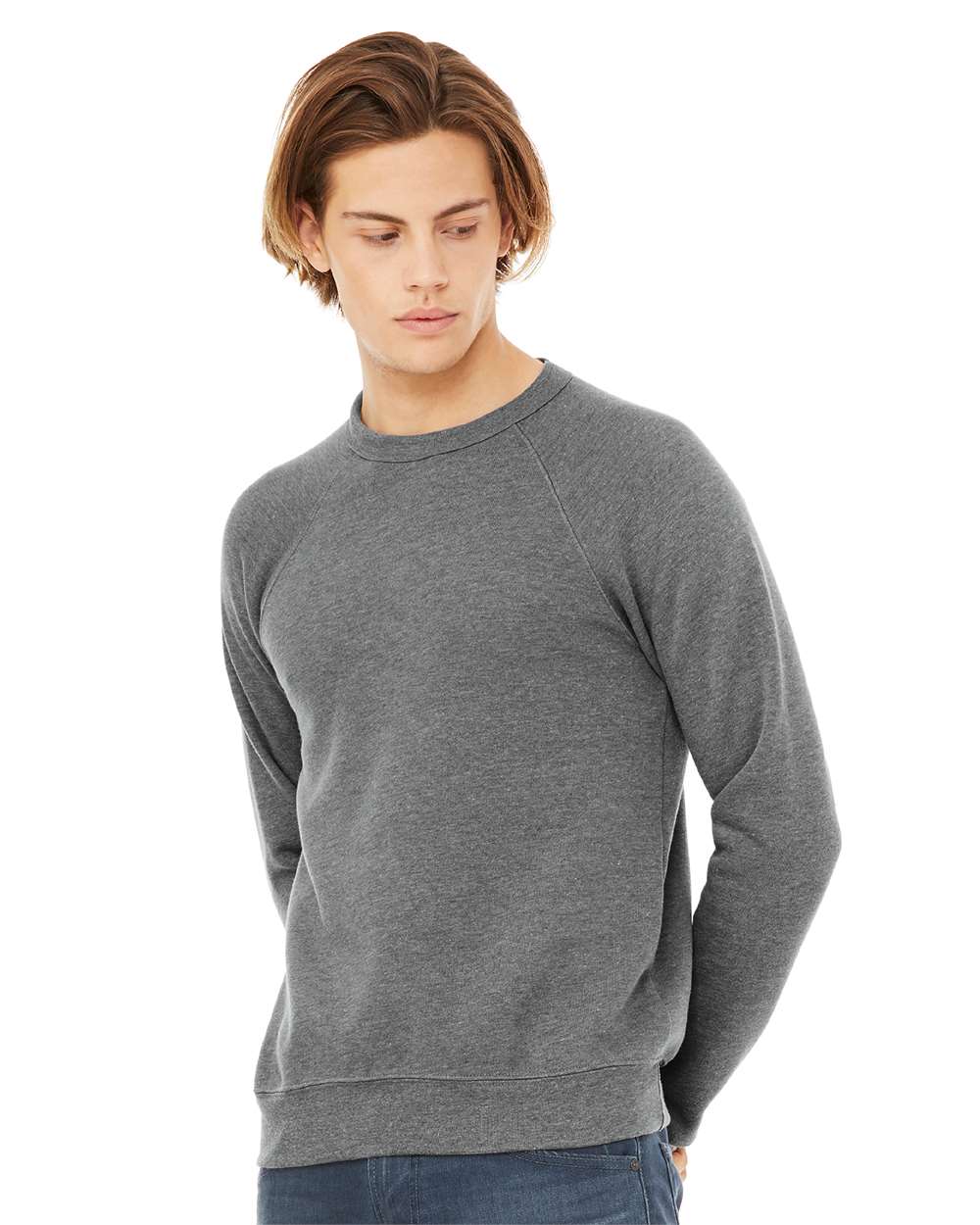 BELLA + CANVAS-3901-Sponge Fleece Raglan Crewneck Sweatshirt - Image 77