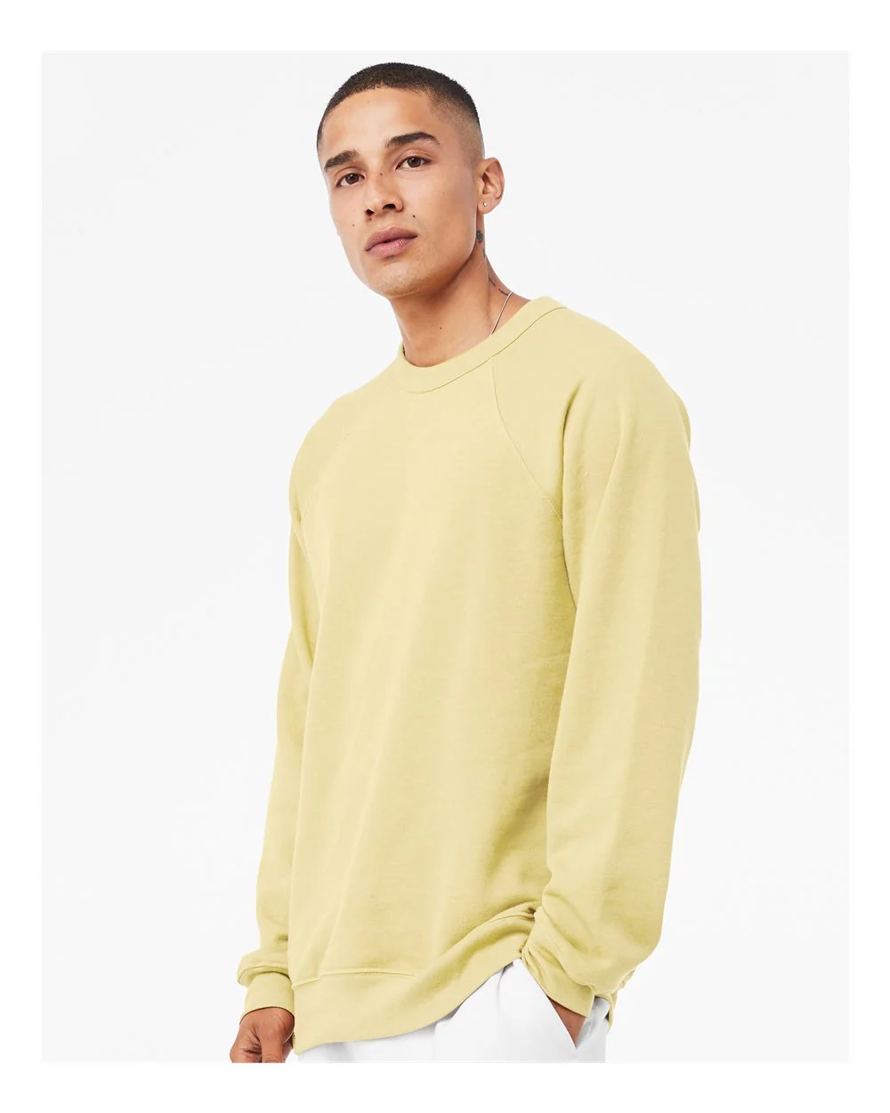 BELLA + CANVAS-3901-Sponge Fleece Raglan Crewneck Sweatshirt - Image 90