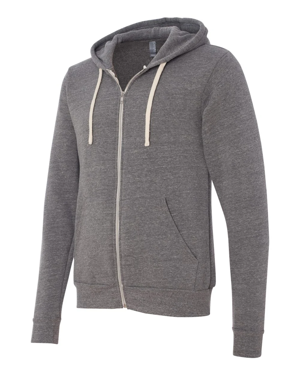 BELLA + CANVAS-3909-Triblend Sponge Fleece Full-Zip Hoodie - Image 7