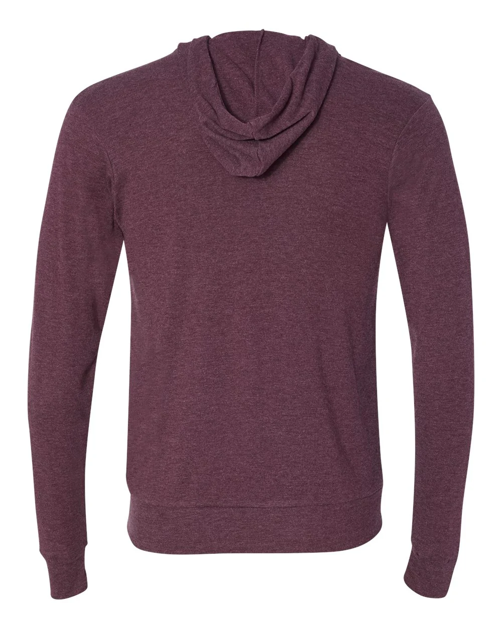 BELLA + CANVAS-3939-Triblend Lightweight Full-Zip Hooded Long Sleeve Tee - Image 12