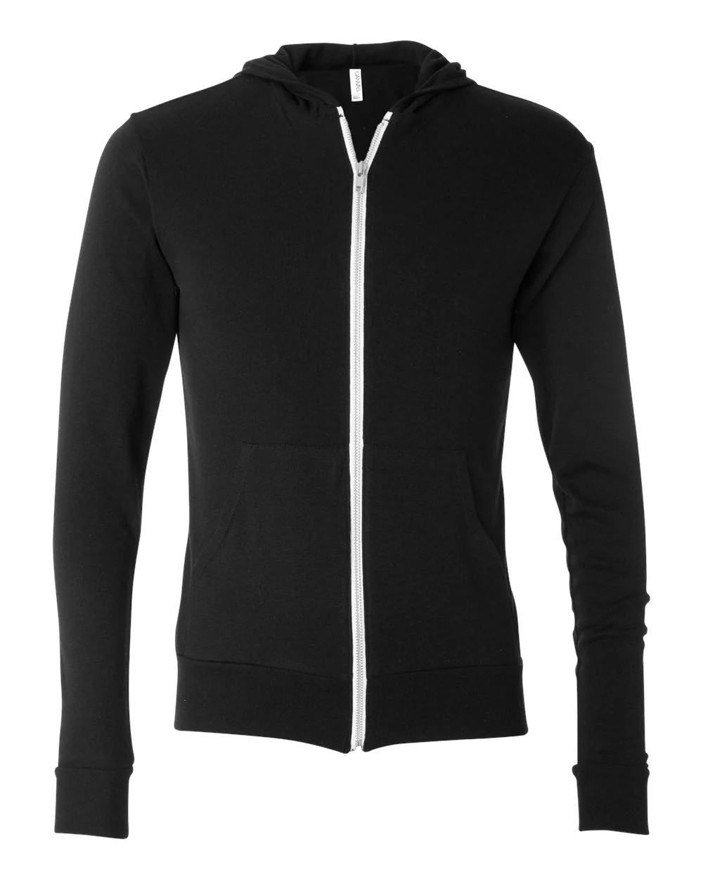 BELLA + CANVAS-3939-Triblend Lightweight Full-Zip Hooded Long Sleeve Tee - Image 14