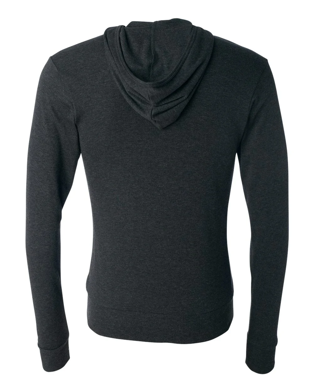 BELLA + CANVAS-3939-Triblend Lightweight Full-Zip Hooded Long Sleeve Tee - Image 6