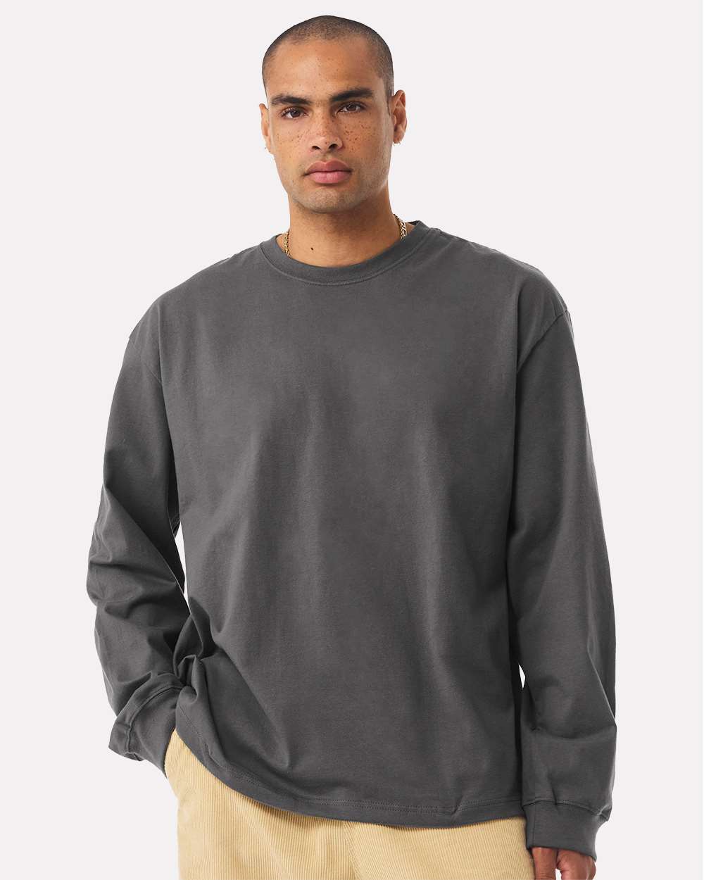 BELLA + CANVAS-4651-7.5 oz Heavyweight Long Sleeve Tee - Image 4