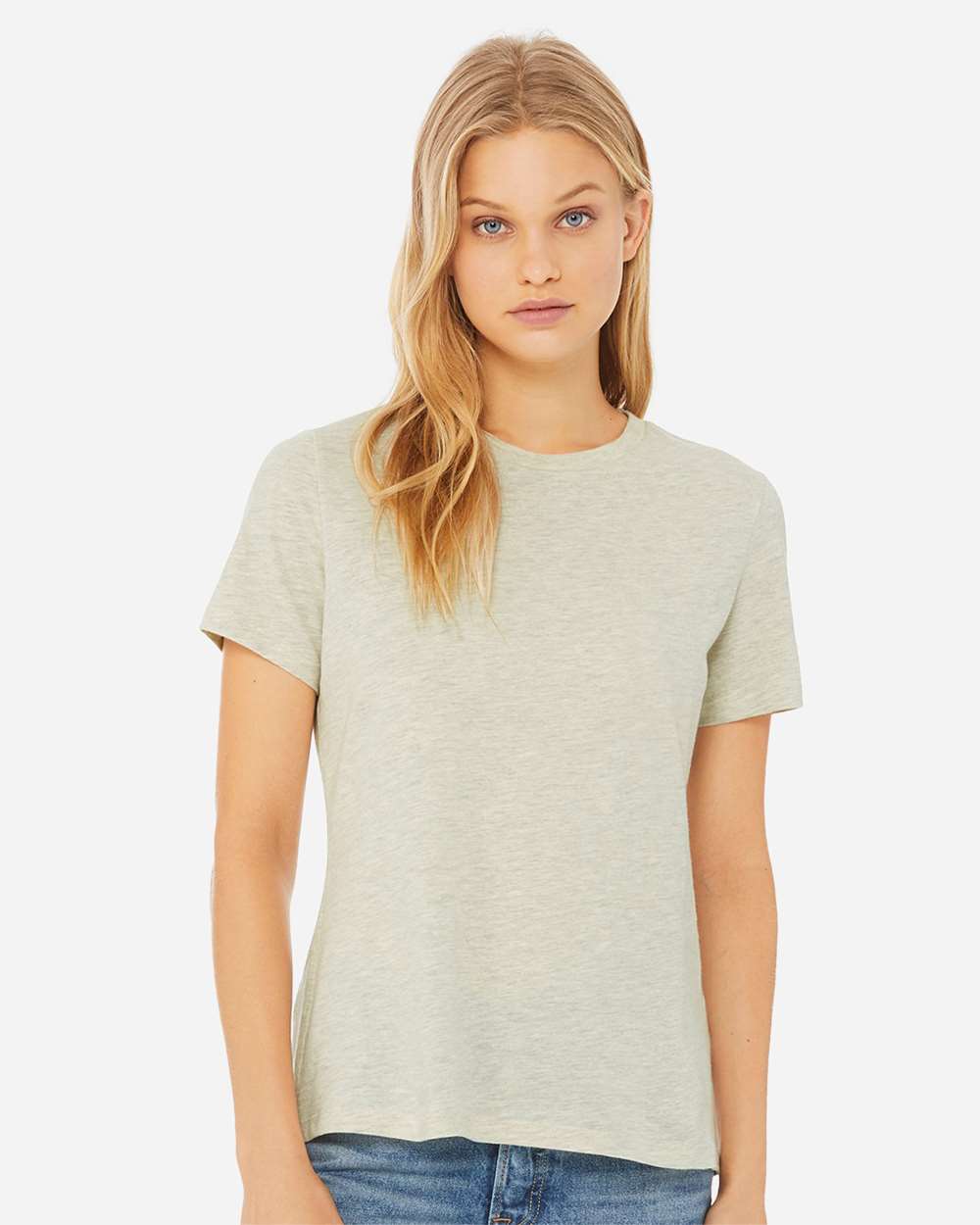 BELLA + CANVAS-6400CVC-Women’s Relaxed Fit Heather CVC Tee - Image 119