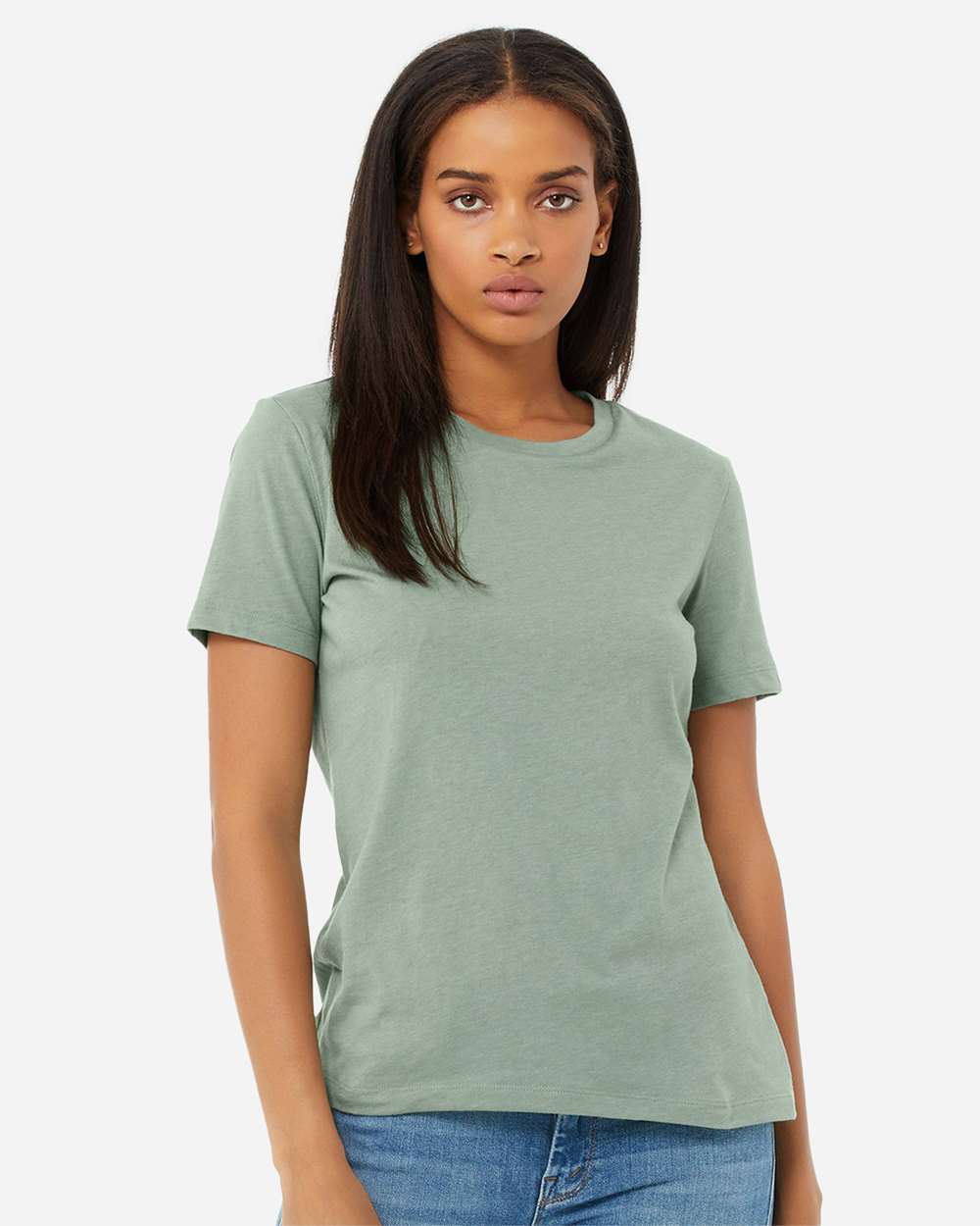 BELLA + CANVAS-6400CVC-Women’s Relaxed Fit Heather CVC Tee - Image 131