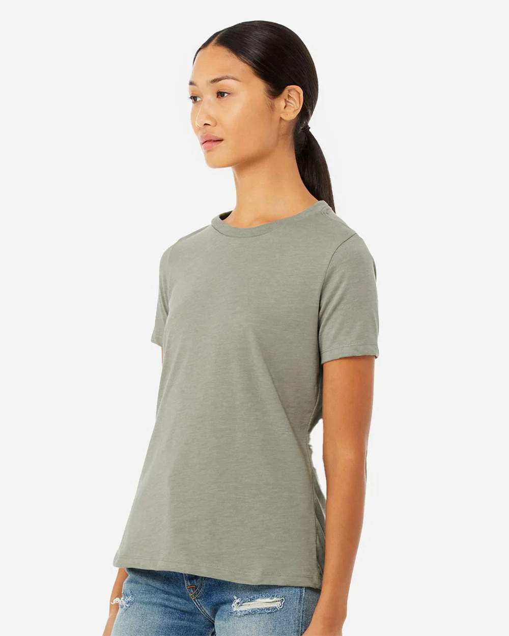 BELLA + CANVAS-6400CVC-Women’s Relaxed Fit Heather CVC Tee - Image 153