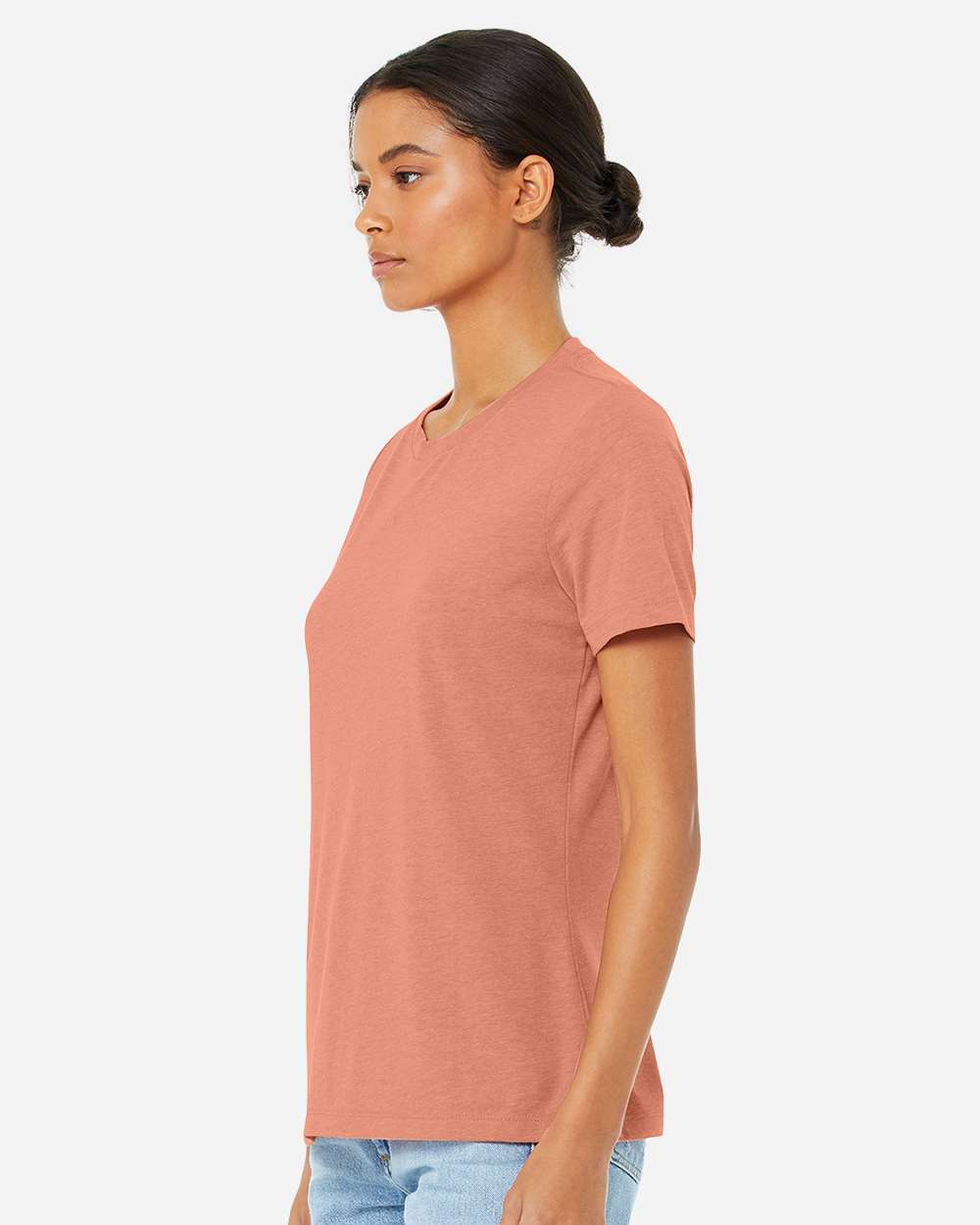 BELLA + CANVAS-6400CVC-Women’s Relaxed Fit Heather CVC Tee - Image 159