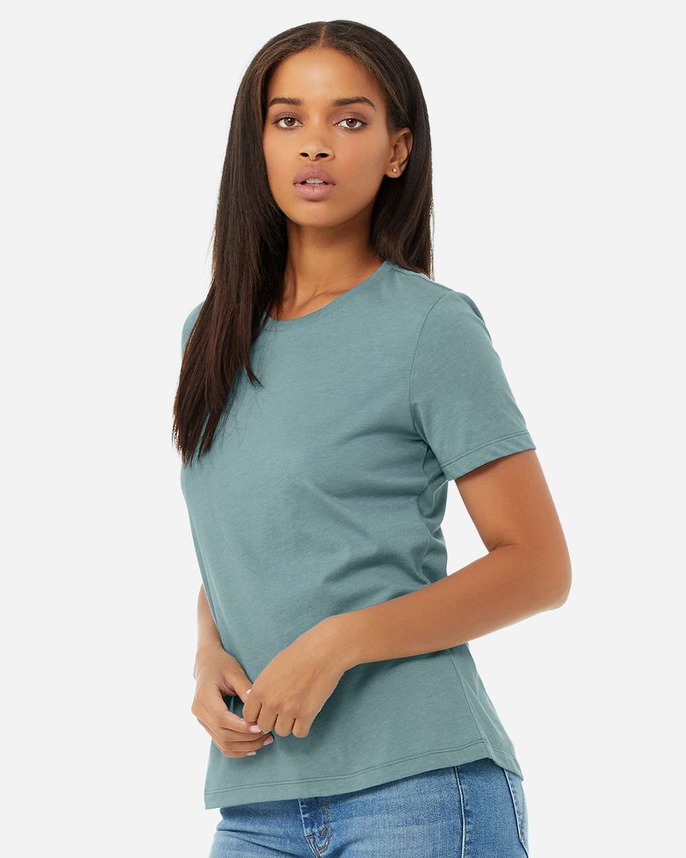 BELLA + CANVAS-6400CVC-Women’s Relaxed Fit Heather CVC Tee - Image 18