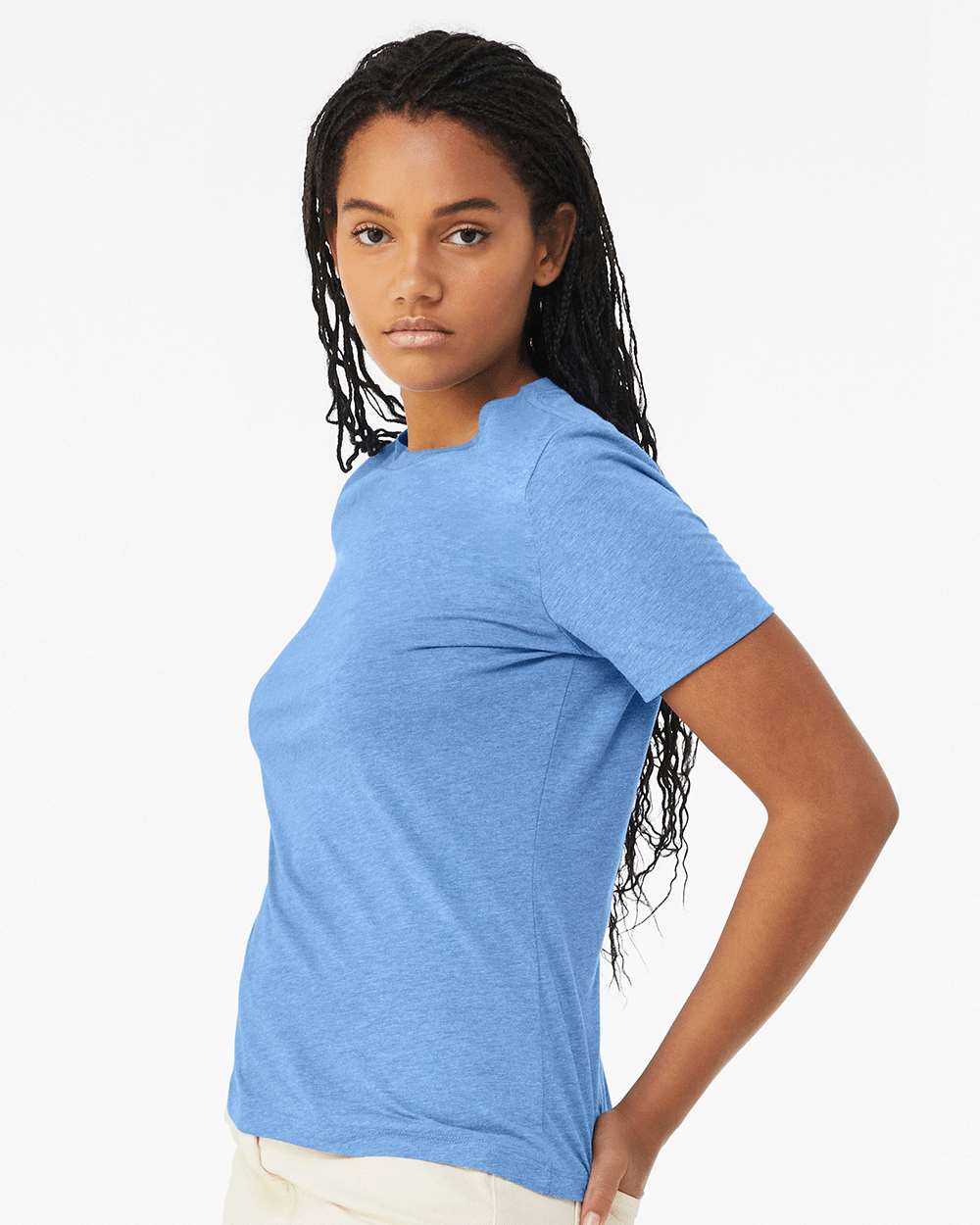 BELLA + CANVAS-6400CVC-Women’s Relaxed Fit Heather CVC Tee - Image 30
