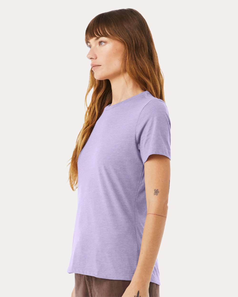 BELLA + CANVAS-6400CVC-Women’s Relaxed Fit Heather CVC Tee - Image 39
