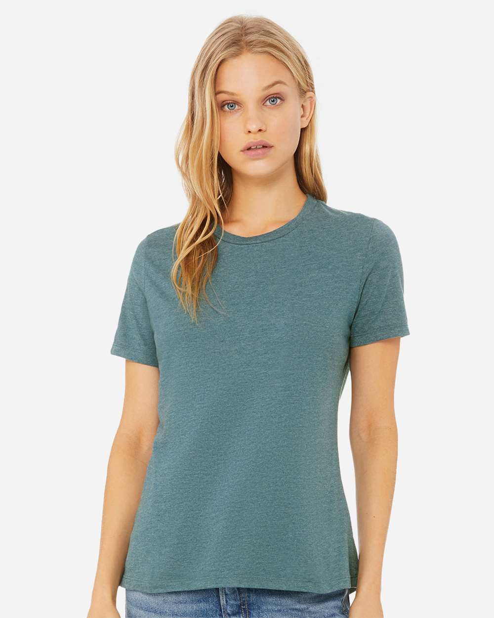 BELLA + CANVAS-6400CVC-Women’s Relaxed Fit Heather CVC Tee - Image 44