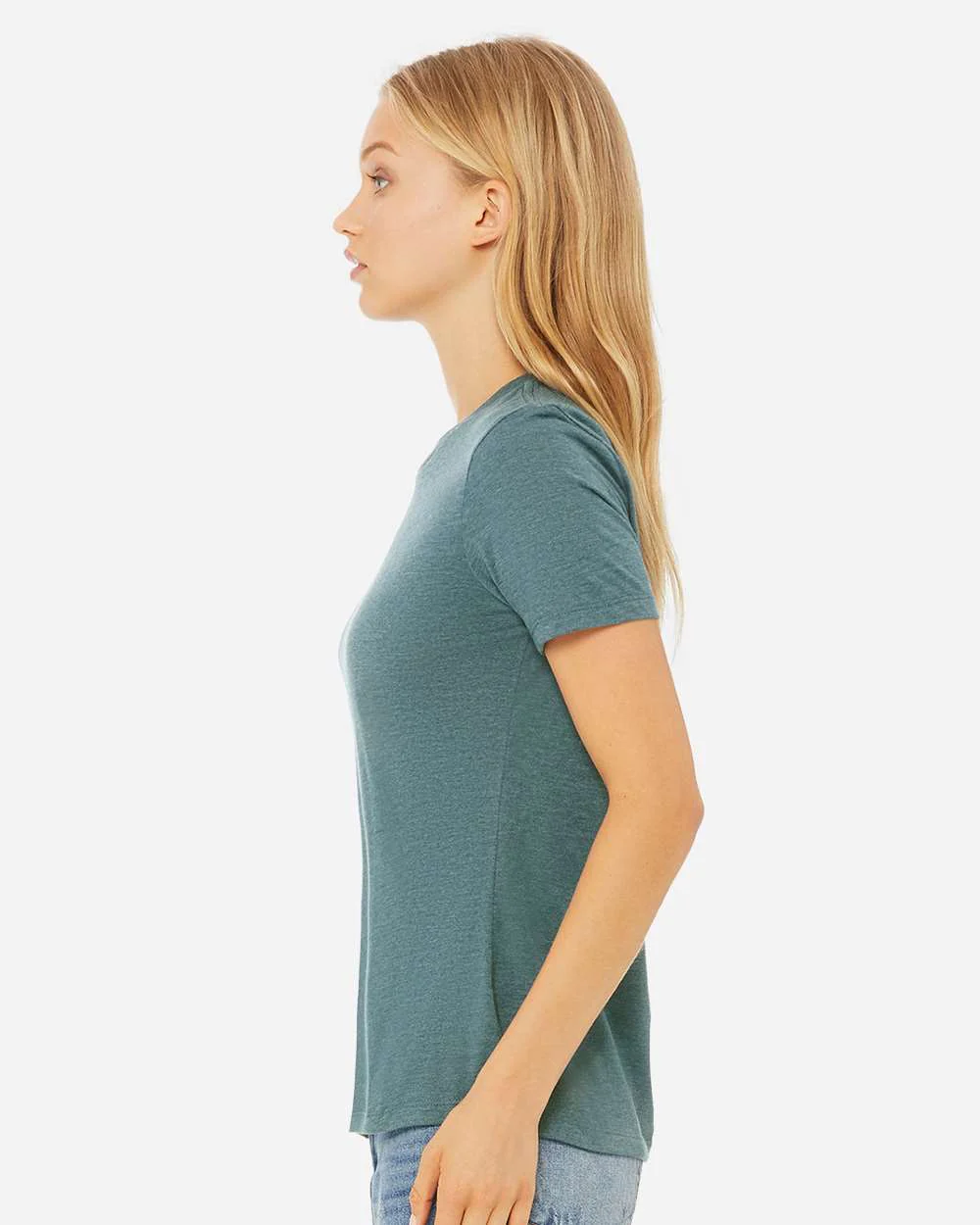 BELLA + CANVAS-6400CVC-Women’s Relaxed Fit Heather CVC Tee - Image 45