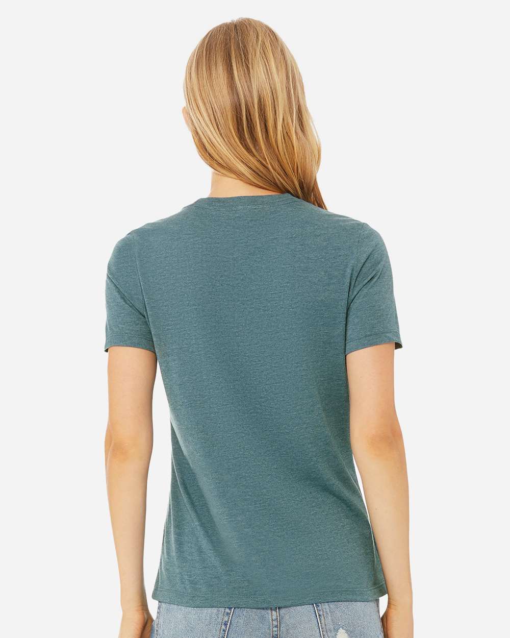 BELLA + CANVAS-6400CVC-Women’s Relaxed Fit Heather CVC Tee - Image 46