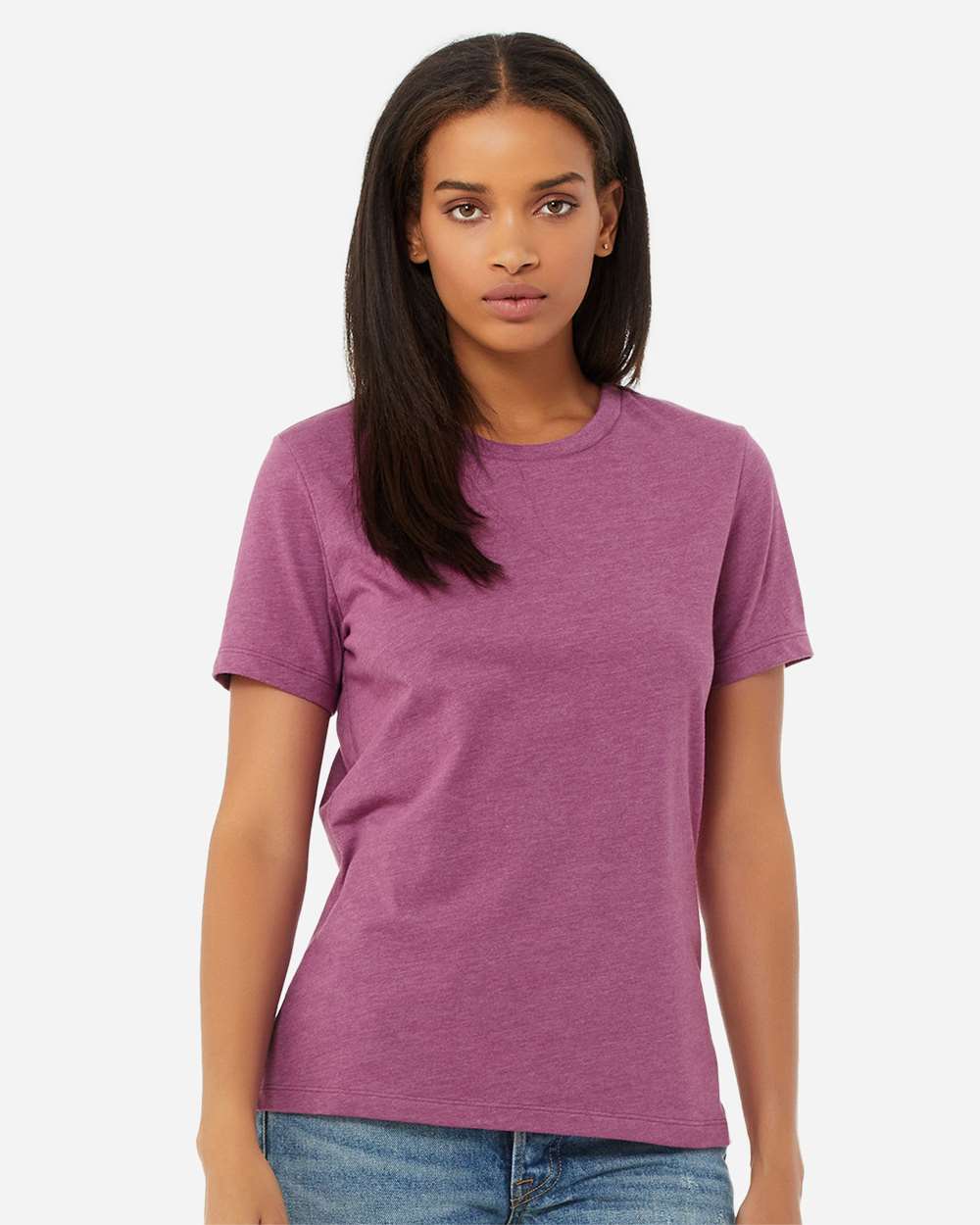 BELLA + CANVAS-6400CVC-Women’s Relaxed Fit Heather CVC Tee - Image 56