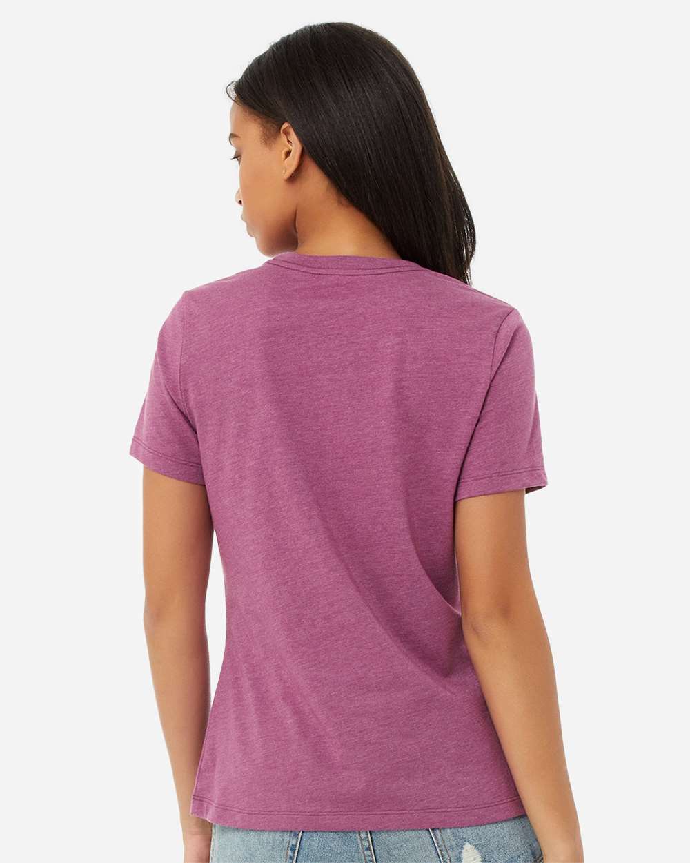 BELLA + CANVAS-6400CVC-Women’s Relaxed Fit Heather CVC Tee - Image 58
