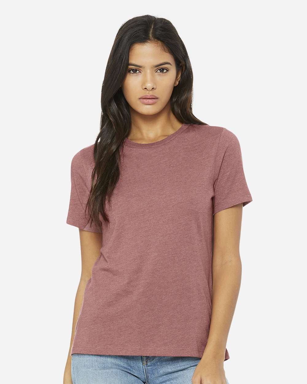 BELLA + CANVAS-6400CVC-Women’s Relaxed Fit Heather CVC Tee - Image 68