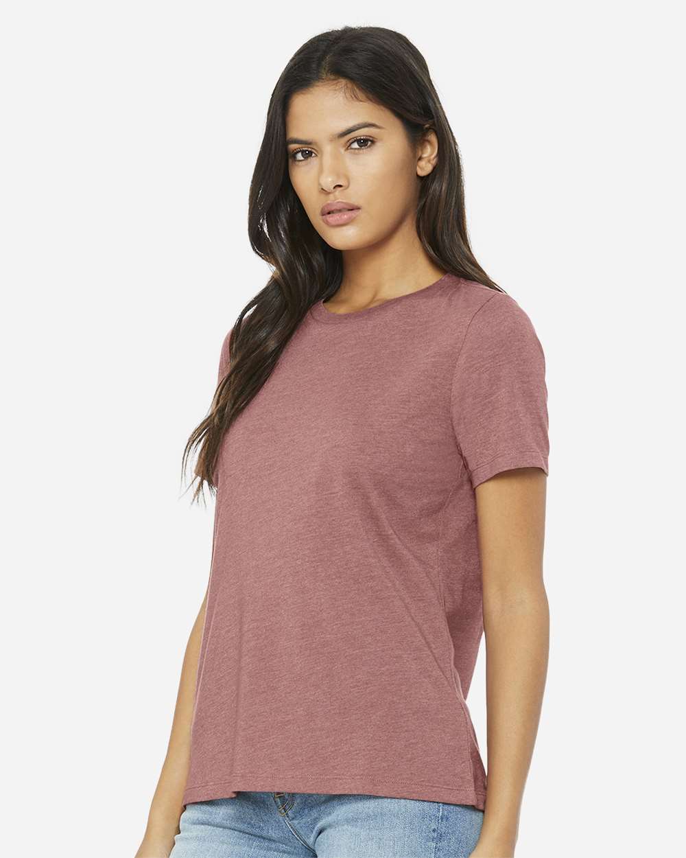 BELLA + CANVAS-6400CVC-Women’s Relaxed Fit Heather CVC Tee - Image 69