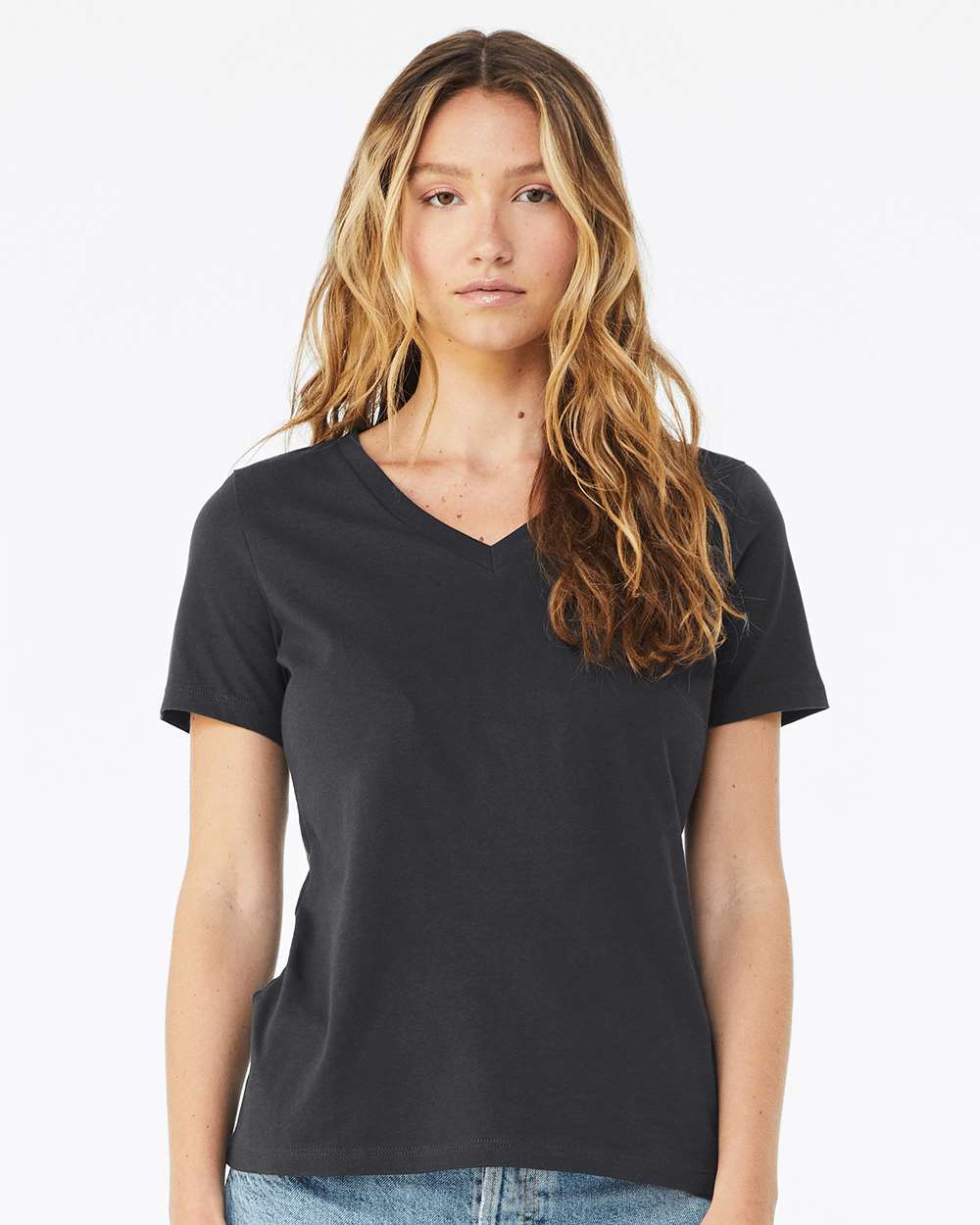 BELLA + CANVAS-6405-Women’s Relaxed Jersey V-Neck Tee - Image 14