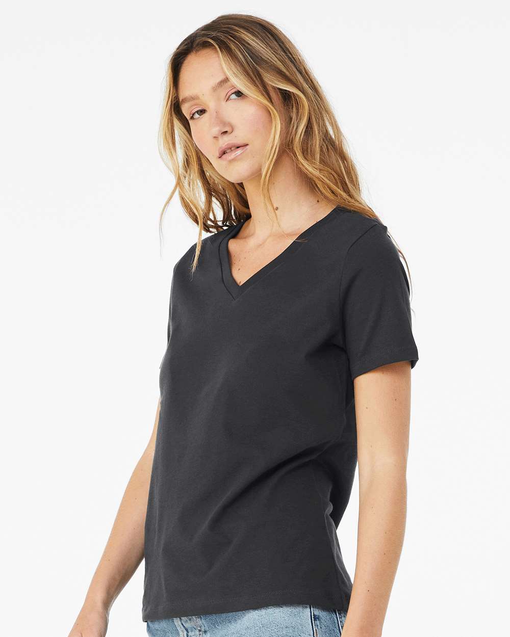 BELLA + CANVAS-6405-Women’s Relaxed Jersey V-Neck Tee - Image 15