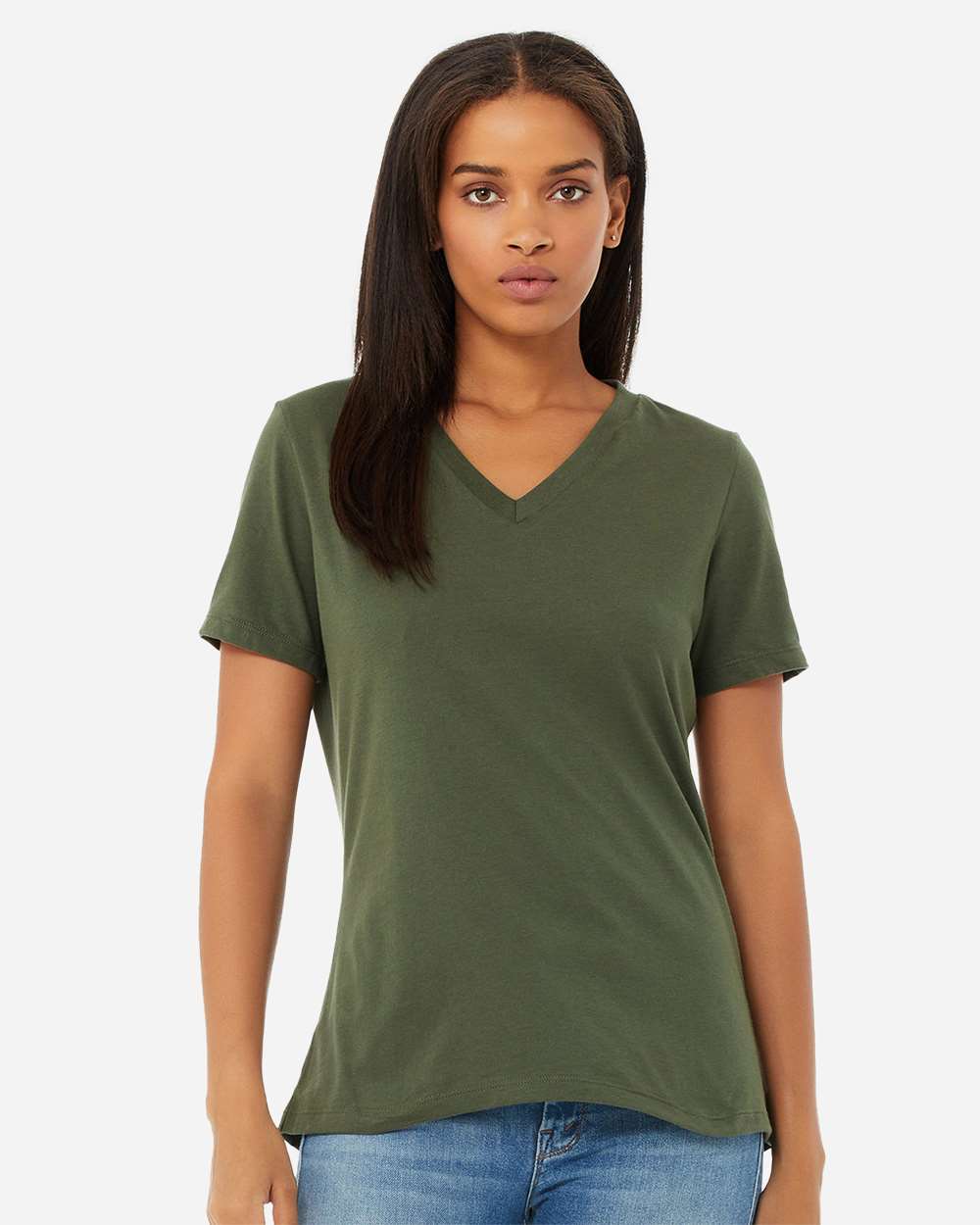 BELLA + CANVAS-6405-Women’s Relaxed Jersey V-Neck Tee - Image 35
