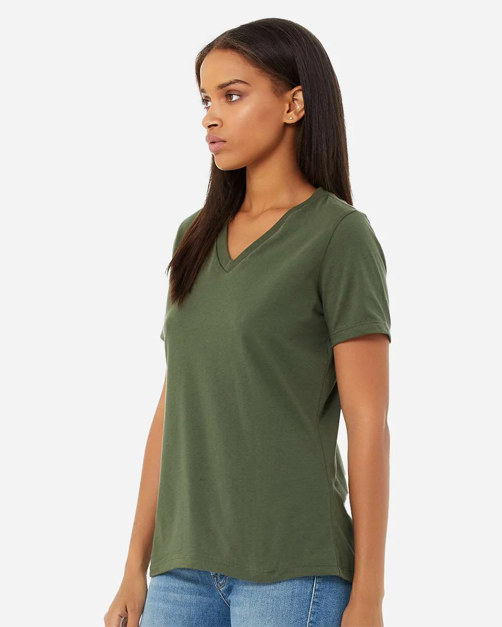 BELLA + CANVAS-6405-Women’s Relaxed Jersey V-Neck Tee - Image 36