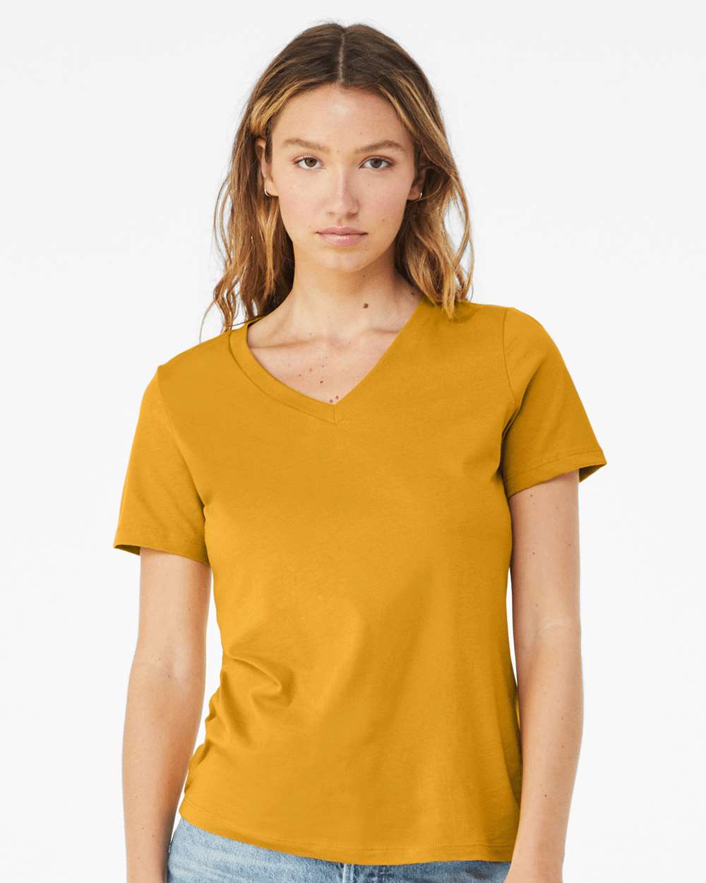 BELLA + CANVAS-6405-Women’s Relaxed Jersey V-Neck Tee - Image 41