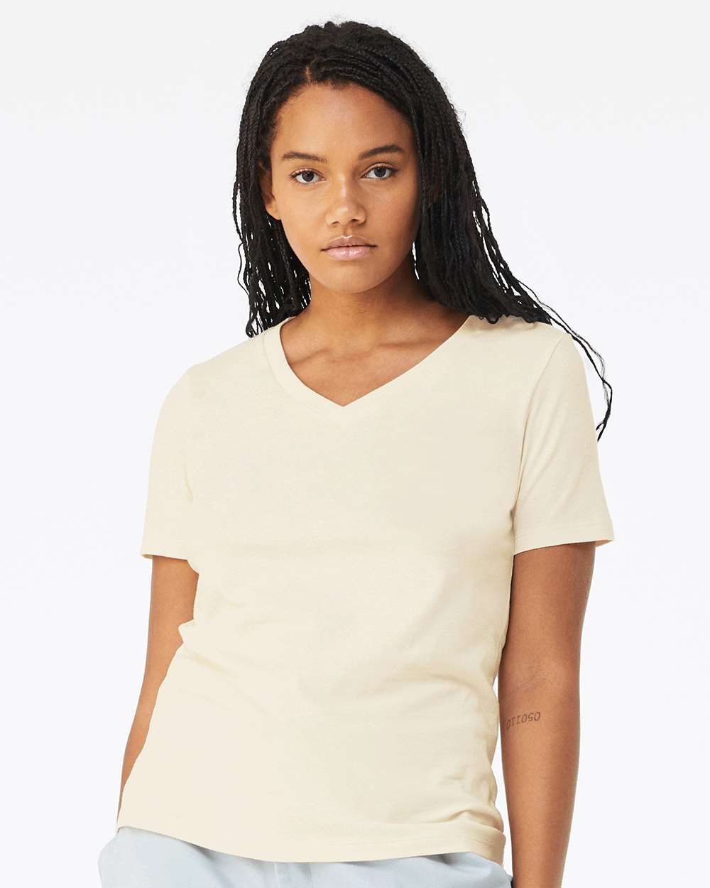 BELLA + CANVAS-6405-Women’s Relaxed Jersey V-Neck Tee - Image 47