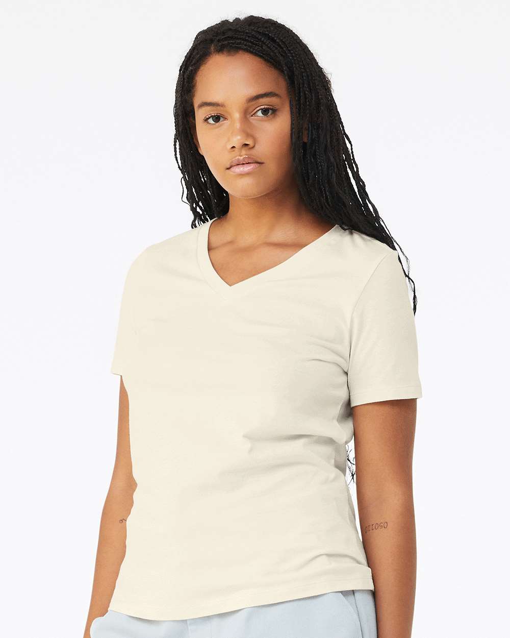 BELLA + CANVAS-6405-Women’s Relaxed Jersey V-Neck Tee - Image 48