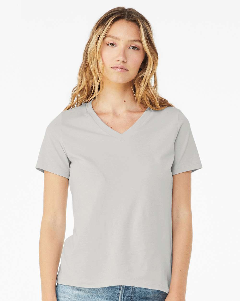 BELLA + CANVAS-6405-Women’s Relaxed Jersey V-Neck Tee - Image 62