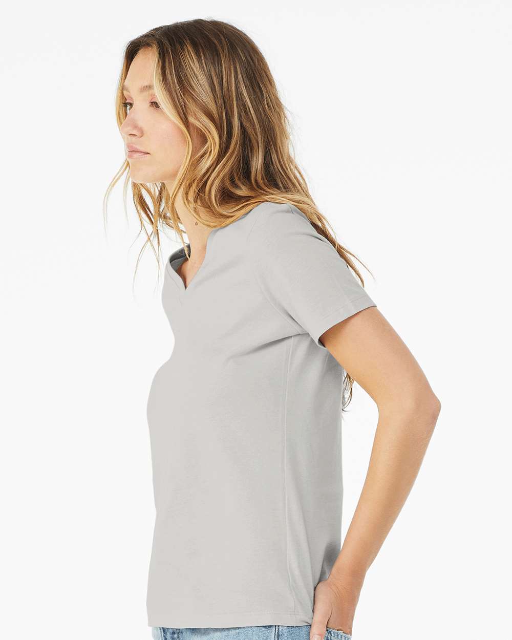 BELLA + CANVAS-6405-Women’s Relaxed Jersey V-Neck Tee - Image 63